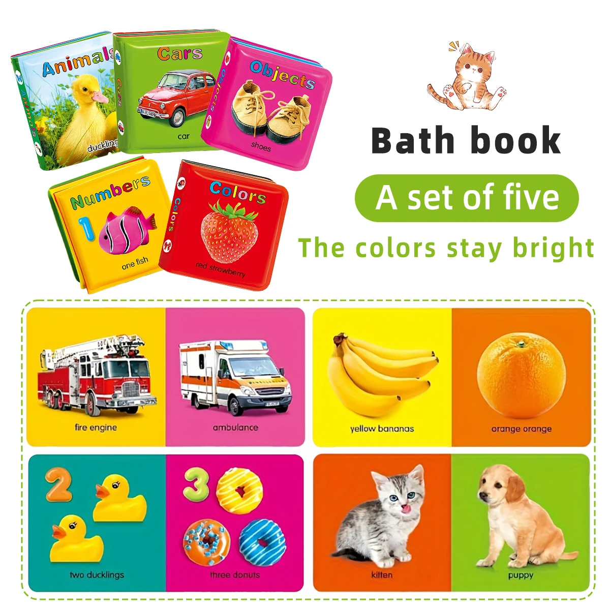 Floating Baby Bath Books for Baby,Kids Learning Bath Toys,Waterproof Bathtime Toys for Toddlers,Educational Infant Bath Toys. 5
