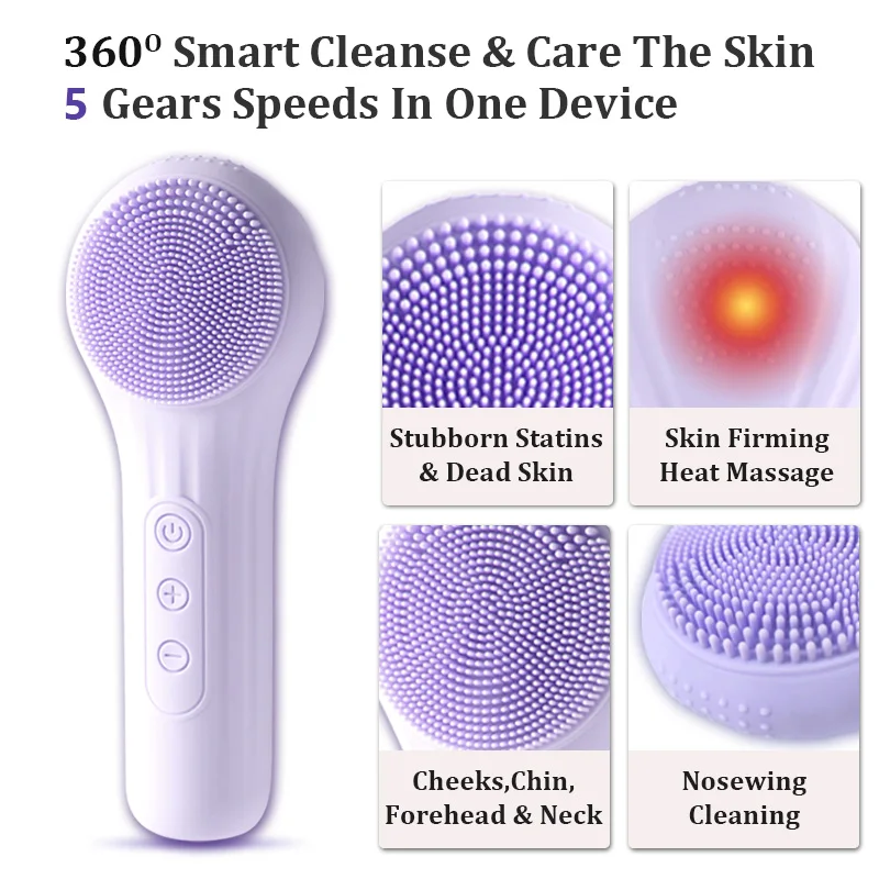 Sonic Waterproof Facial Cleansing Brush for Men Women