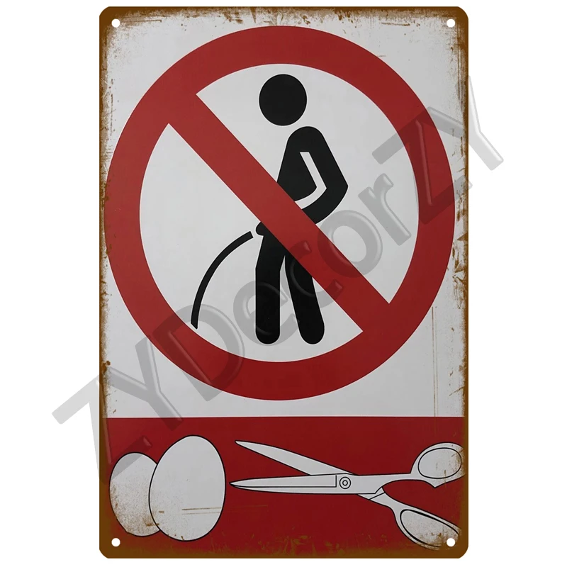 Mann Dame Lustiges WC-Schild Metall Poster Toilettenplatte Blechschild KTV Bar BBQ Shop Badezimmer Wanddekoration Wandbild Home Vintage Foto Pub – Detail 5
