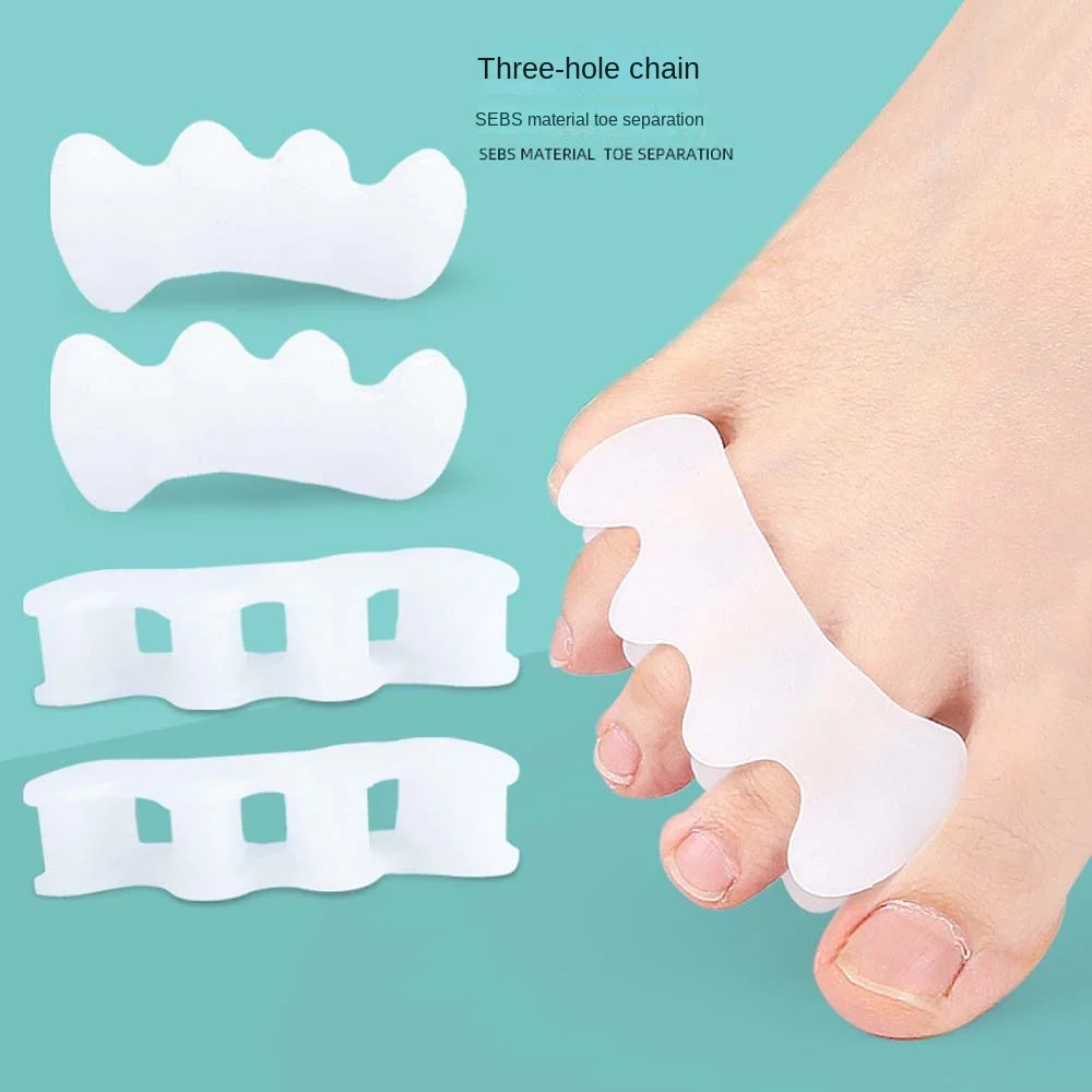 

Three Pores Toe Separators Foot Care Tools Toe Valgus Protector Toe Splitter White Curved and Deformed Toes Toe Valgus Adjuster