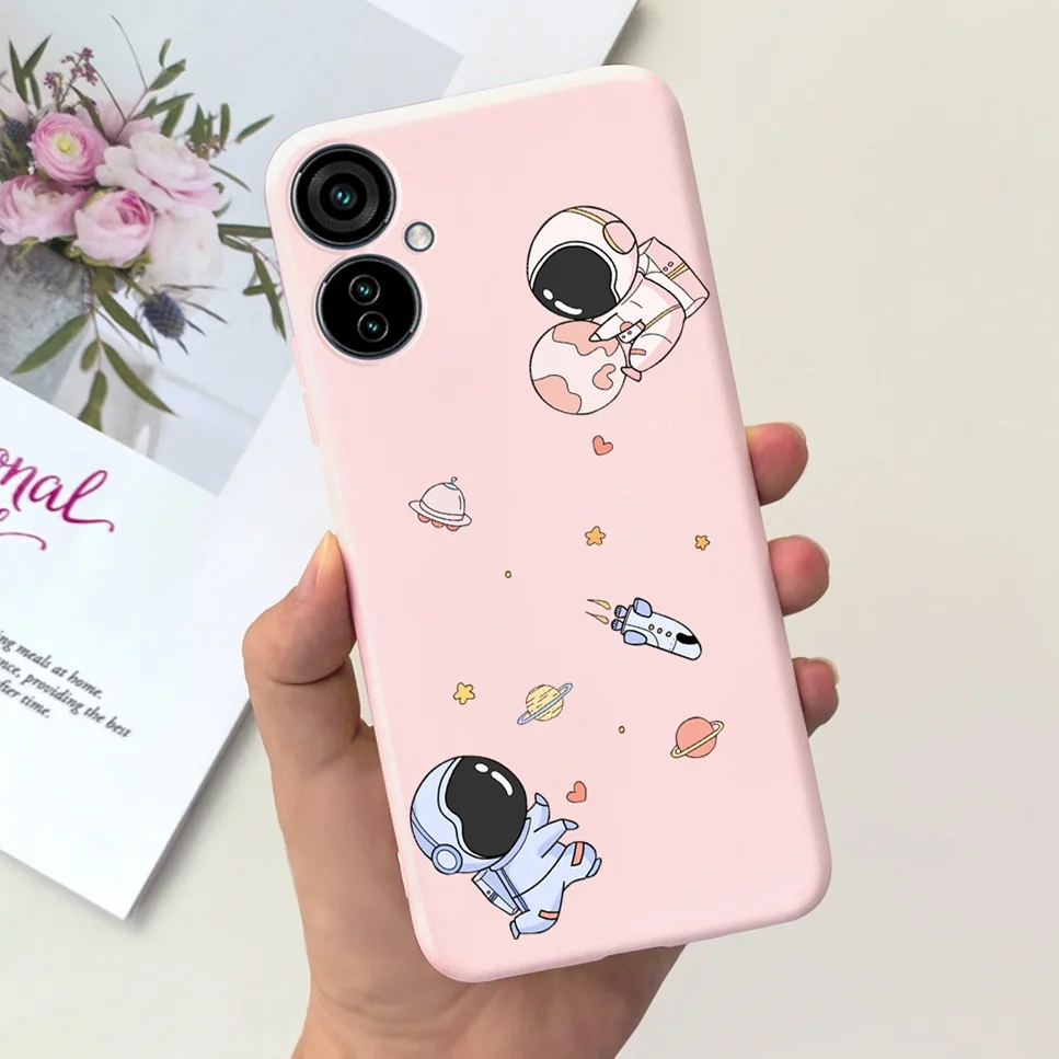 Fashion Cartoon Soft Silicone Black Pink Phone Case Cover