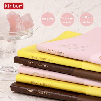 Kinbor Planner Autodisciplina Otto Griglie 78g Carta da lettere A5 Agenda settimanale giornaliera Gestione del tempo PU cuadernos Lista delle cose da fare