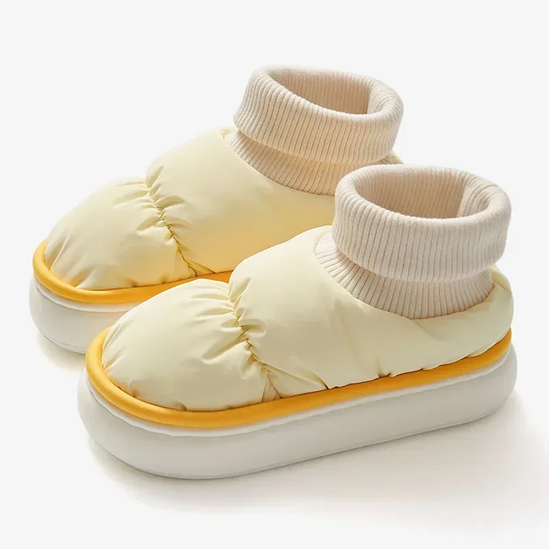 Snow Boots Plush Warm Ankle Boots For Women Mens Winter Shoes Windproof Lightness Down Boots Couples Female Winter Shoes Booties