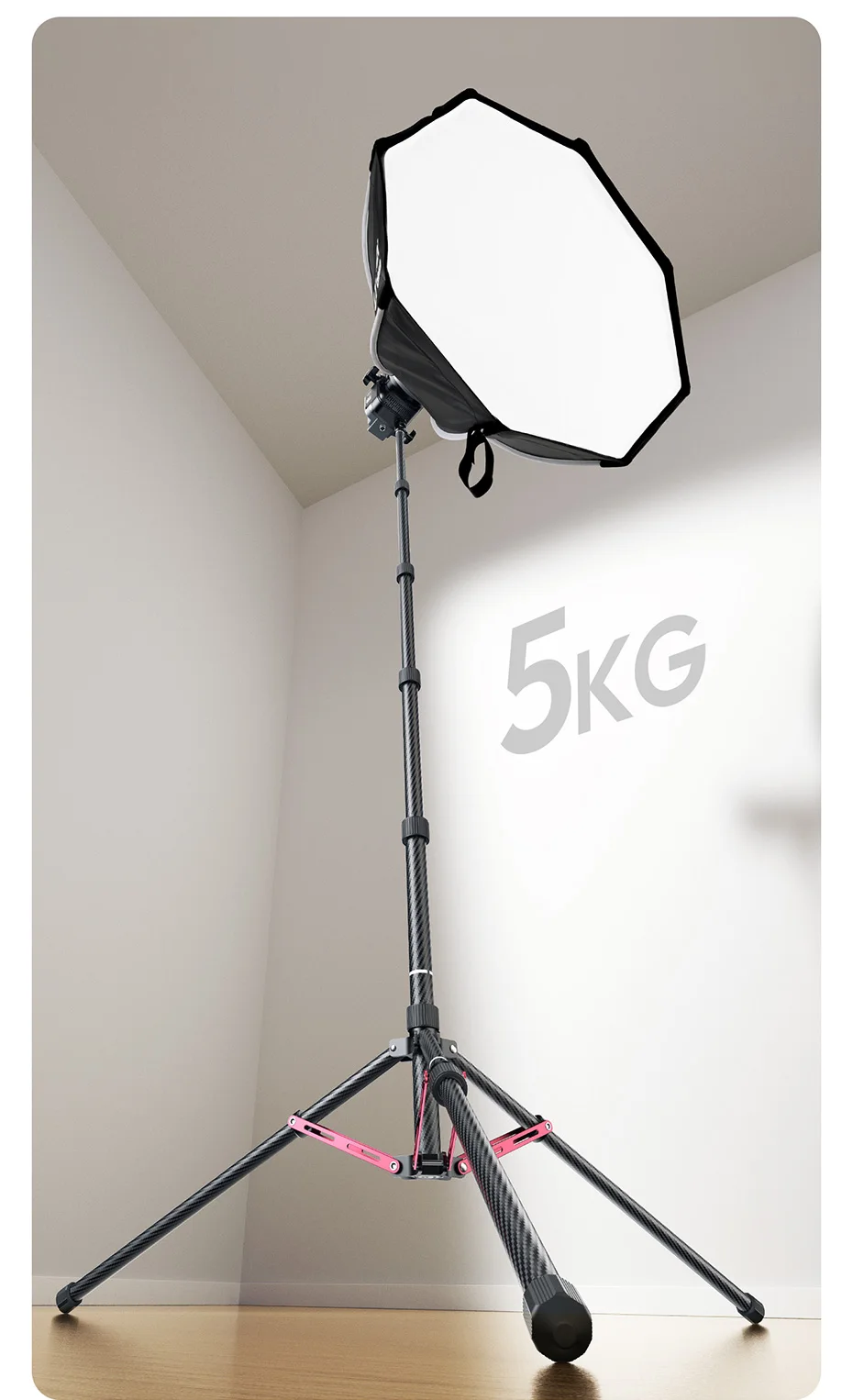  T230 Reversible Leg Light Stand Tripod 58-230CM Tripod for COB Light Softbox C