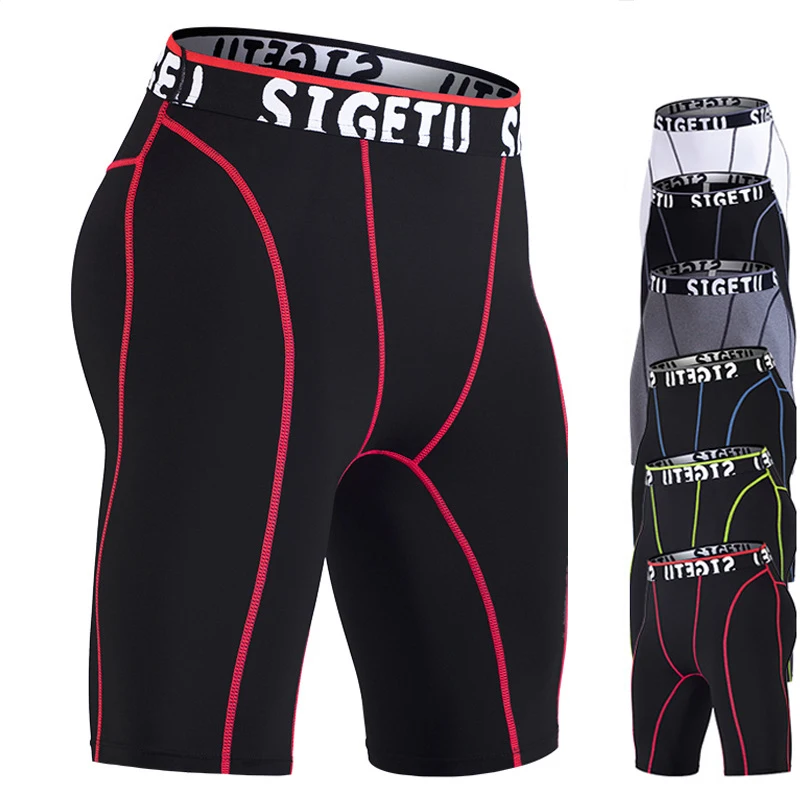 Pantaloncini Compressione Uomo Con Tasche - Running, Allenamento, Sportivi - Foto 8