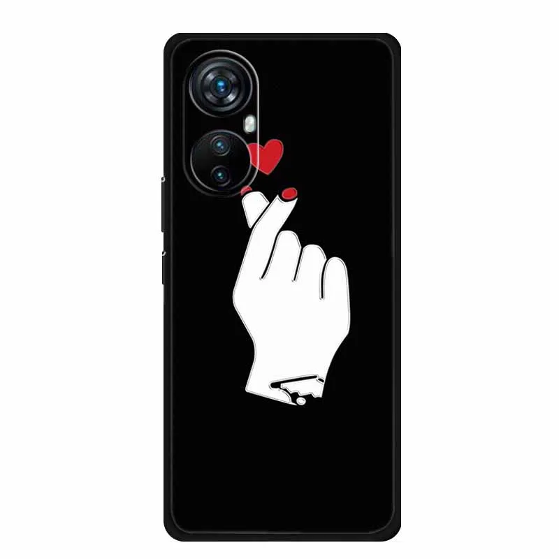 Elegant 3D Relief Emboss Black Silicone Soft Back Case