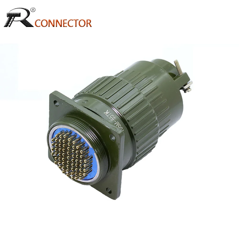 Aviação Cabo Chassis Mount Connector Macho e Fêmea Tomada Exército Verde Fivela Rápida 14 16 19 36 50 65pins 36 mm Y36m 1set