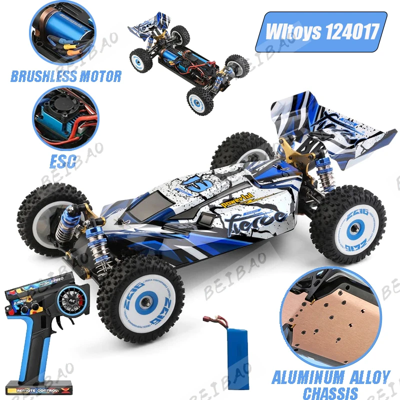 WLtoys 124017 Voiture RC 1:12 75km/h 4x4 Moteur Brushless Châssis Métal
