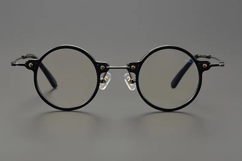 Cubojue Kleine Runde Lesebrille Männlichen Frauen Titan Brillen Rahmen Männer Weibliche Anti Reflexion 0 + 150 200 250 Brille – Detail 11
