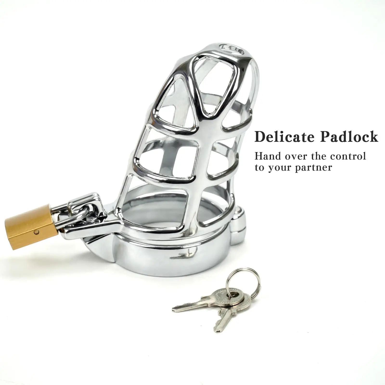 HESEKS Male Chastity Device Cock Cage Zinc Alloy Penis Exercise Chastity Device Locked Cage Restraint Ring Adult Sex Toy for Men for penis chastity cage,chastity lock sex toy,chastity cage accessory,penis cock ring,male female sex toy
