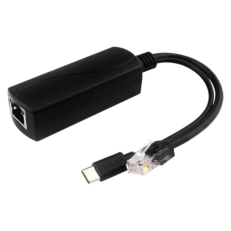 Raspberry Pi 4 PoE Splitter 10/100/1000Mbps 5V 3A Type C Connector USB Type C Po