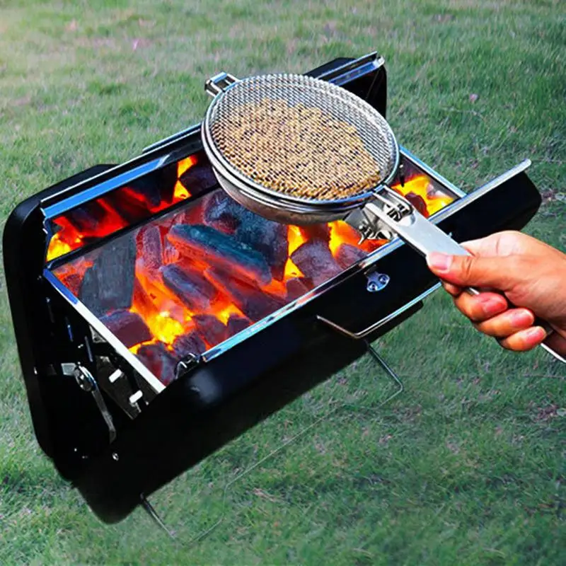 

Портативная корзина для барбекю, жаропрочный сетчатый гриль для приготовления барбекю, кофейных зерен