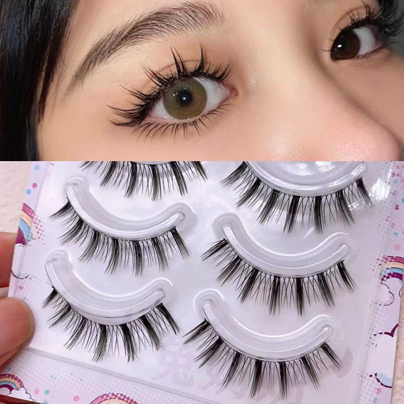 New 5 Pairs Natural Long False Eyelashes Cos Japanese Eyelashes