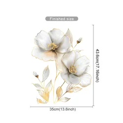 Elegant Bloom Wall Decals for Home Decor - Self-Adhesive Artistic Wallpaper Stickers (SL3575A)