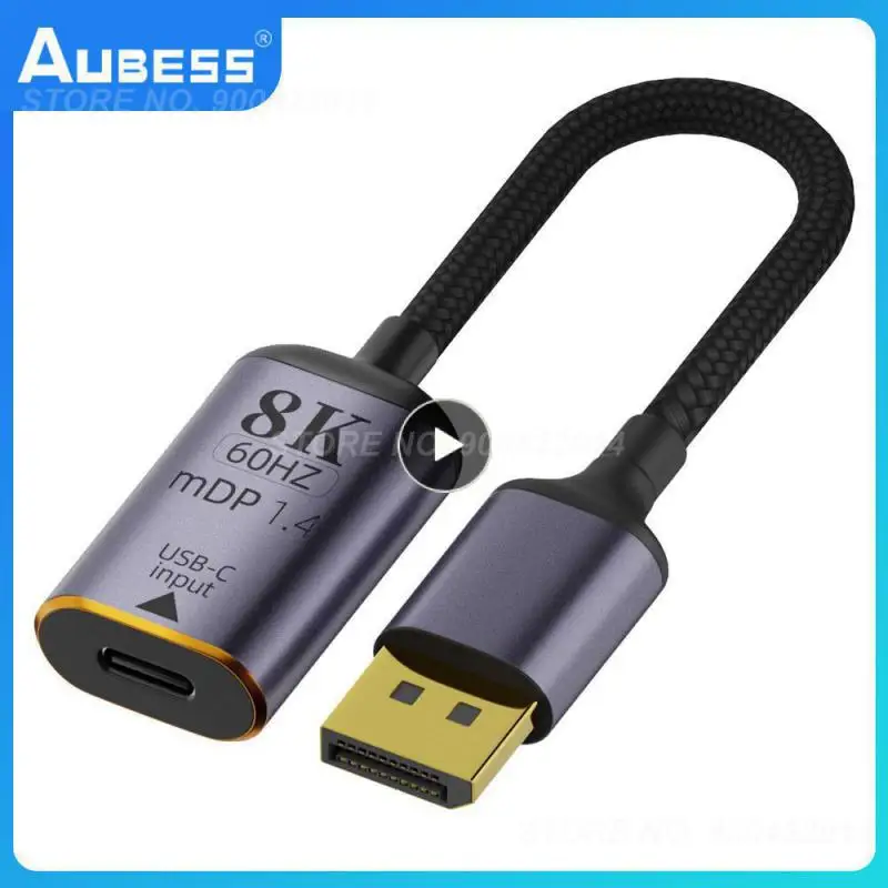 노트북 TV용 프리미엄 HDMI 호환 USB-C 비디오 어댑터, C타입 DP/미니 DP 변환기, 수-암, 8K 60Hz
