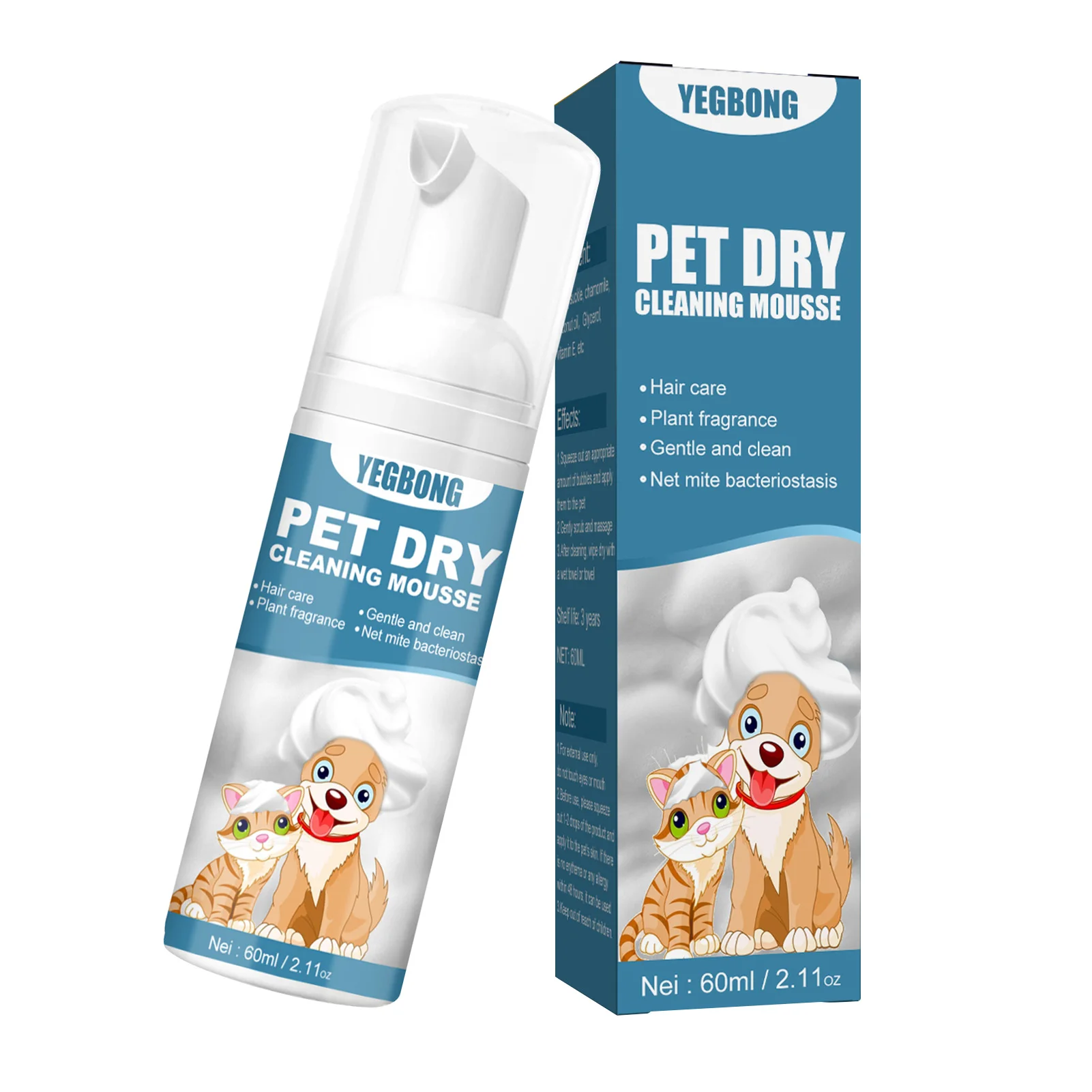 

Cat Dry Shampoo No Rinse Dogs Cats Cleaning Mousse Rinse Free Pet Shampoo Bathless Cleaning Odor Removal For A Fresh Smelling