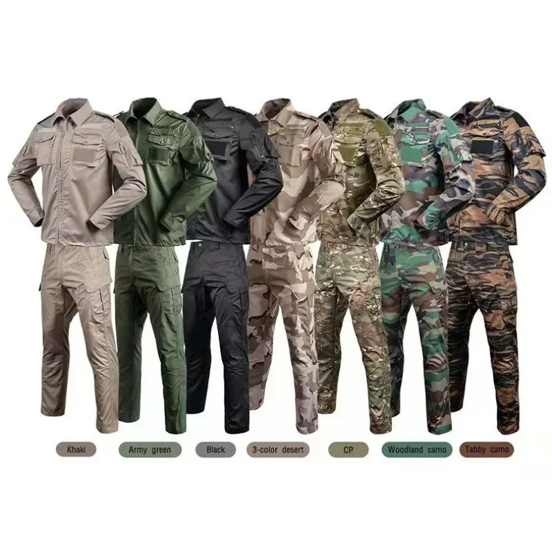 Ensemble tactique BDU shirt pantalon uniforme camouflage pêche chasse airsoft entraînement