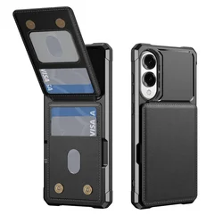Sleek Wallet Case with Card Holder Slot, Universal Fit - Galaxy S24 Plus (Black)