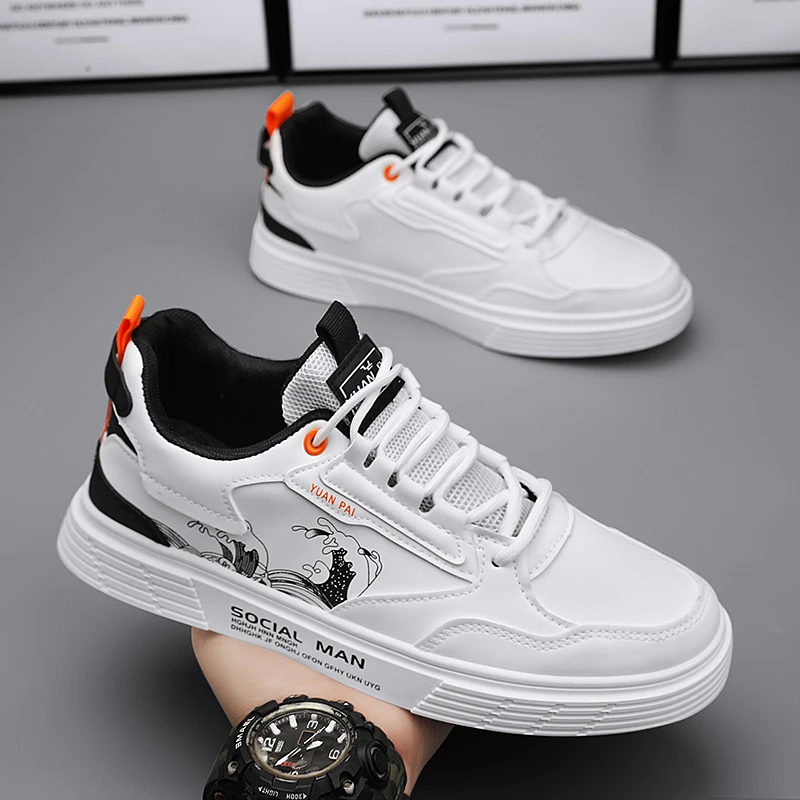 

Кроссовки мужские сетчатые, дышащие универсальные спортивные, Повседневная Удобная обувь, модные маленькие белые, лето