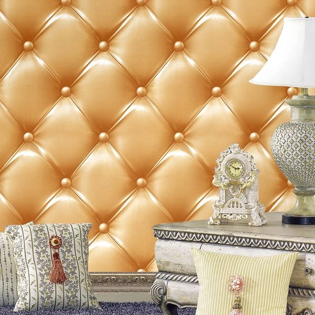 Gold Leather Wallpaper