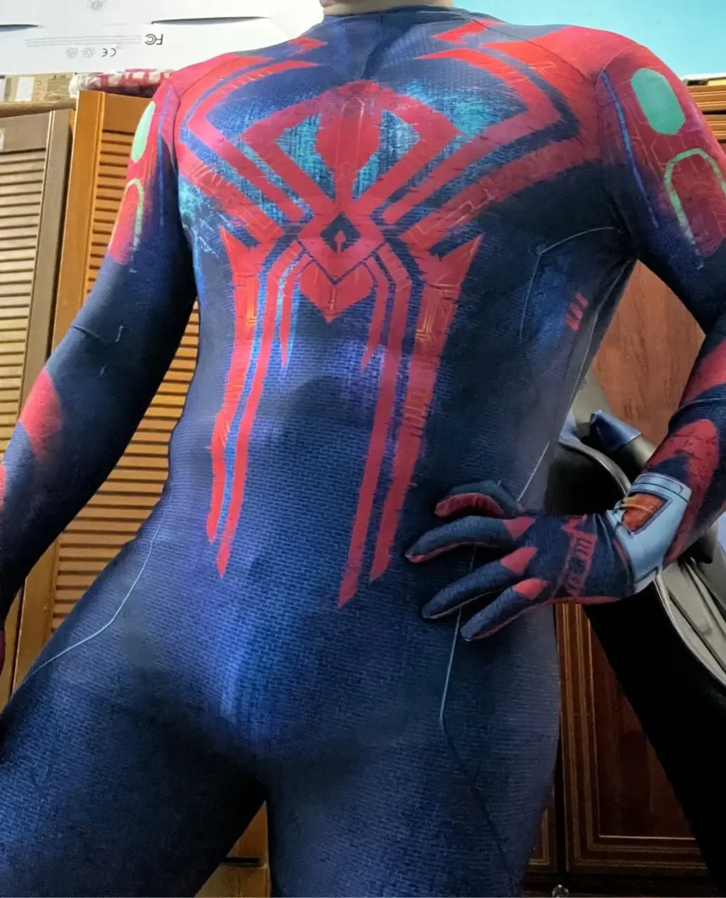 Spider Man 2099 Anime Cosplay Costume Miguel O'Hara Superhero Jumpsuit  Halloween Comic-Con Props Bodysuit Kids Adult X-Mas Gift