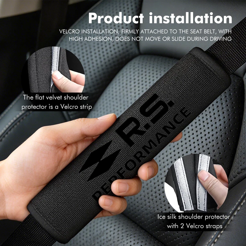 Renault Symbol Clio 3 4 Sparco RS Megan Espace Kadjar 용 범용 자동차 벨트 어깨 쿠션 패드 커버 보호대