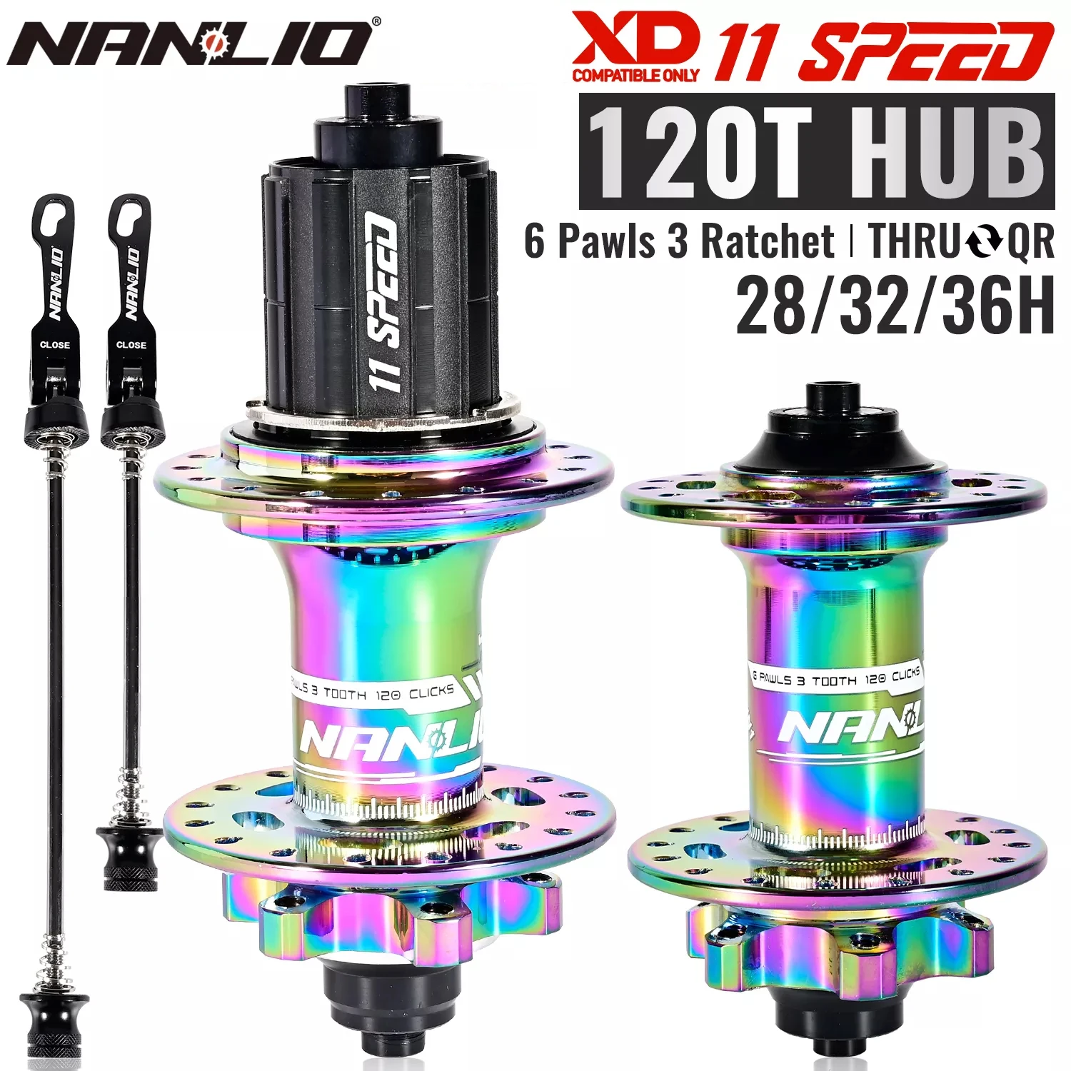 NanLio XM820 Bicycle Hubs 120T Sealed Bearing Hub 28/32/36
