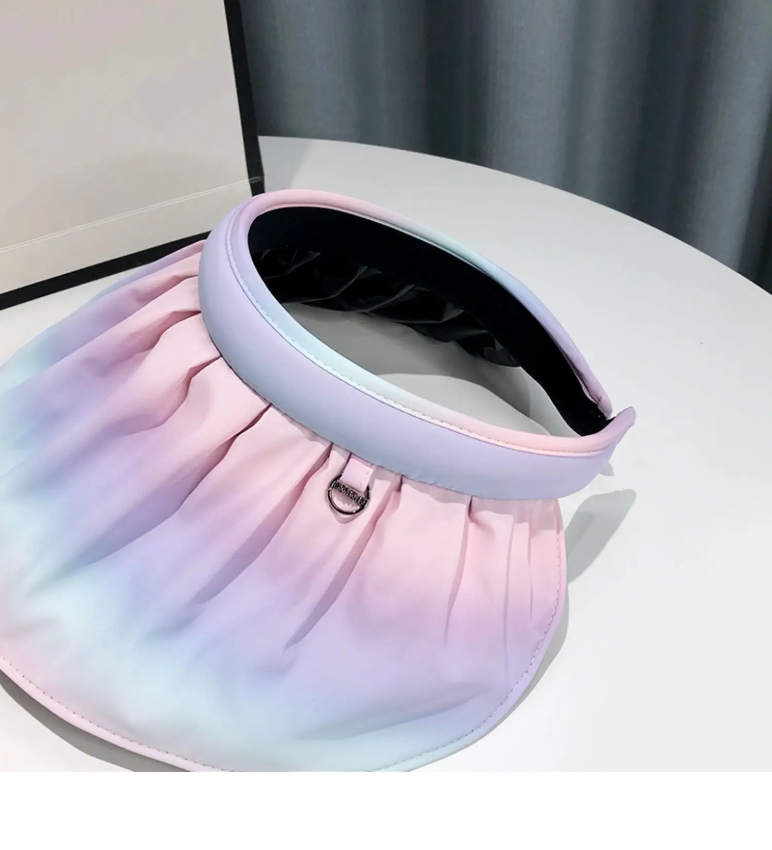 dama tahtası degrade bayan Boş şapkalar Vizör Yaz Geniş Kenarlı Güneş Şapkaları UV Korumalı Şapka Kadınlar için Plaj şapkası_voghion.com