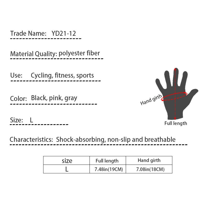 Sports Half Finger Fitness Cycling Gloves, Washable, Non Slip, Wear-Resistant, And Protective For The Palm 6