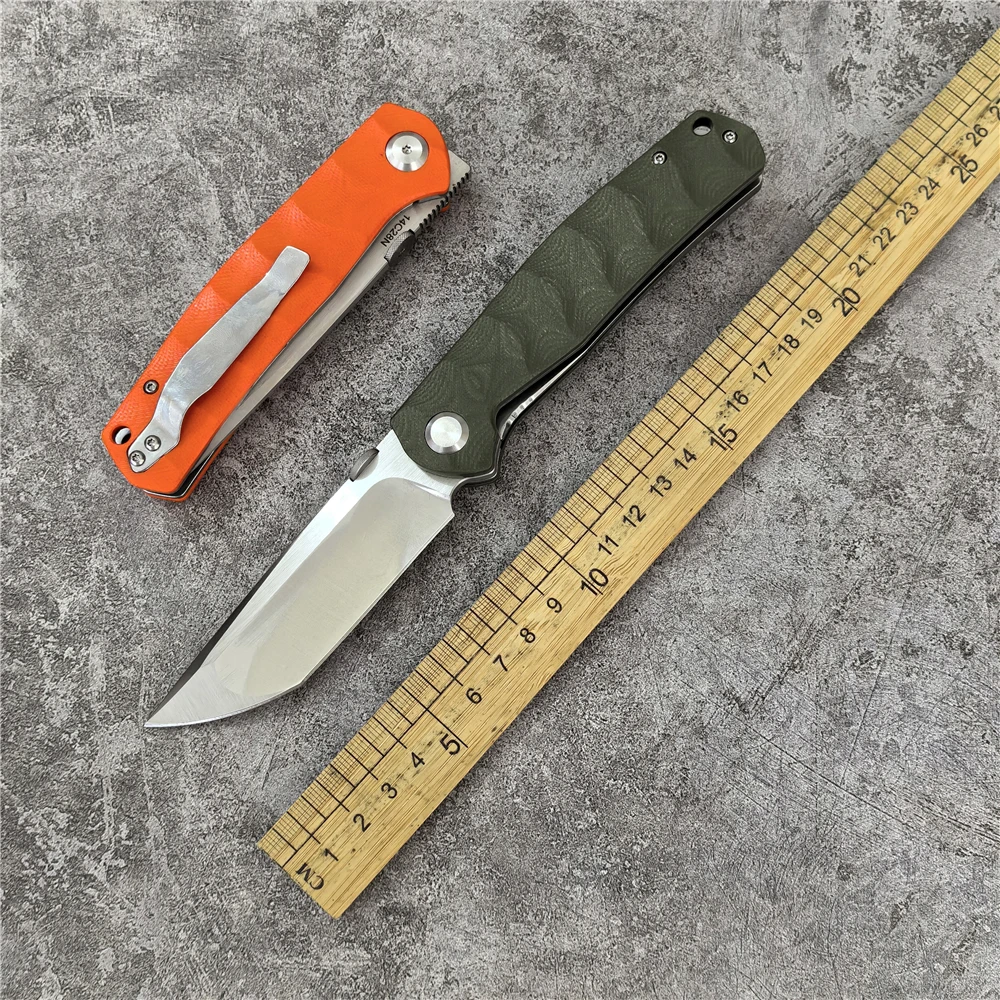 

14C28N blade folding knife G10 handle high hardness outdoor camping wilderness survival sharp hunting knife EDC kitchen tool