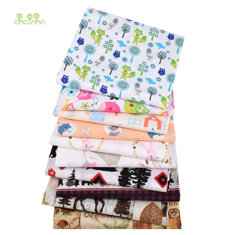 Chainho,Plain Weave Cotton Fabric,Handmade DIY Quilting Sewing Material,Patchwork Cloth,10 Bronzing Series,20x25cm/Piece,15CD18