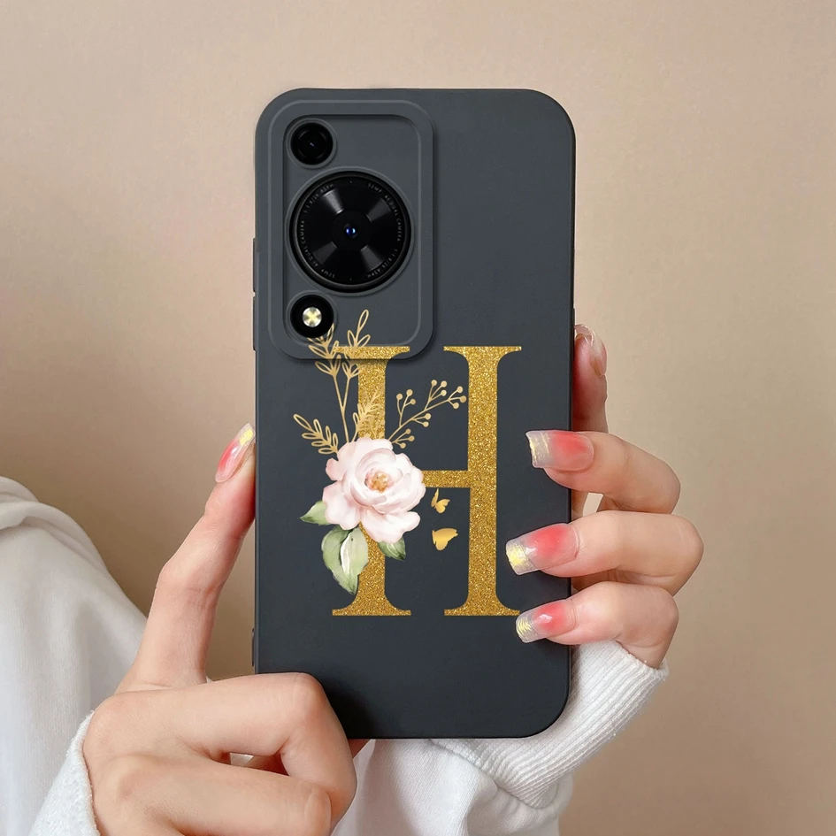 Elegant Floral Matte Silicone Phone Case - Soft Protective Bumper Cover