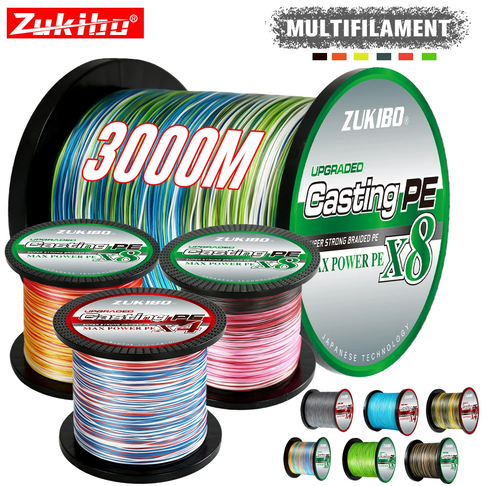 Multifilament And Monofilament Multi Color Fishing Line 