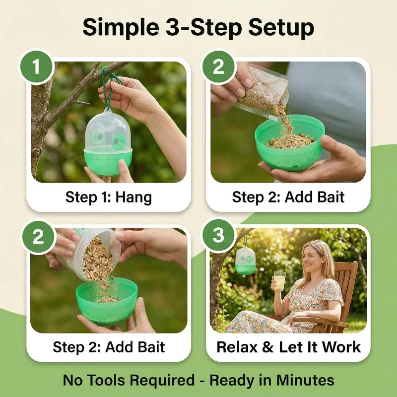 Wasp and Hornet Eliminator Hanging Garden Trap