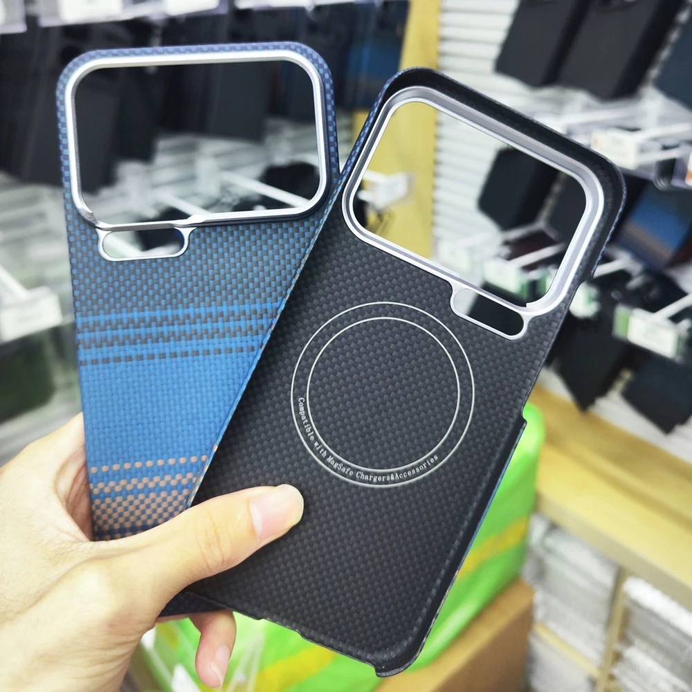 Sleek Magnetic Aramid Carbon Fiber Phone Case