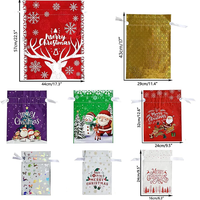 Christmas Gift Bags for Party Candy Cookie Wrap