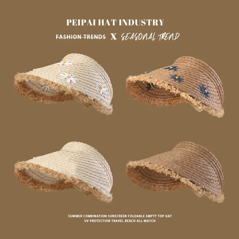 Visière Paille Été Pliable Anti-UV | Protection Solaire Élégante
