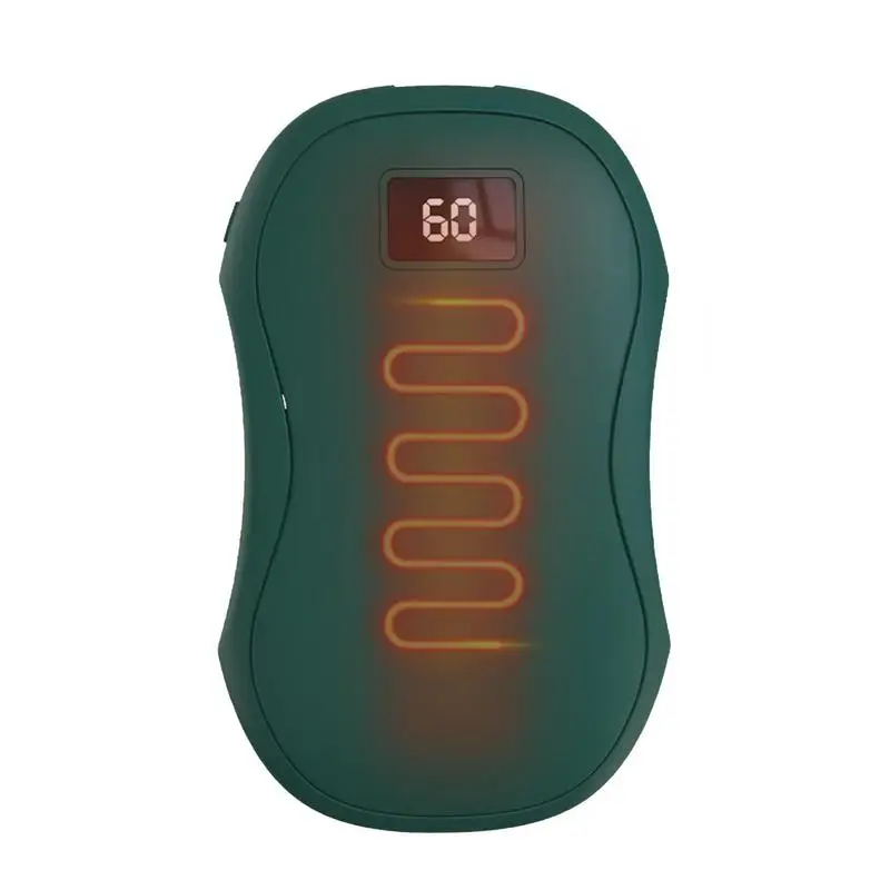 2-in-1 Digital Display Hand Warmer Portable USB Charging Power Bank Three Gear Temperature Adjustable Heater