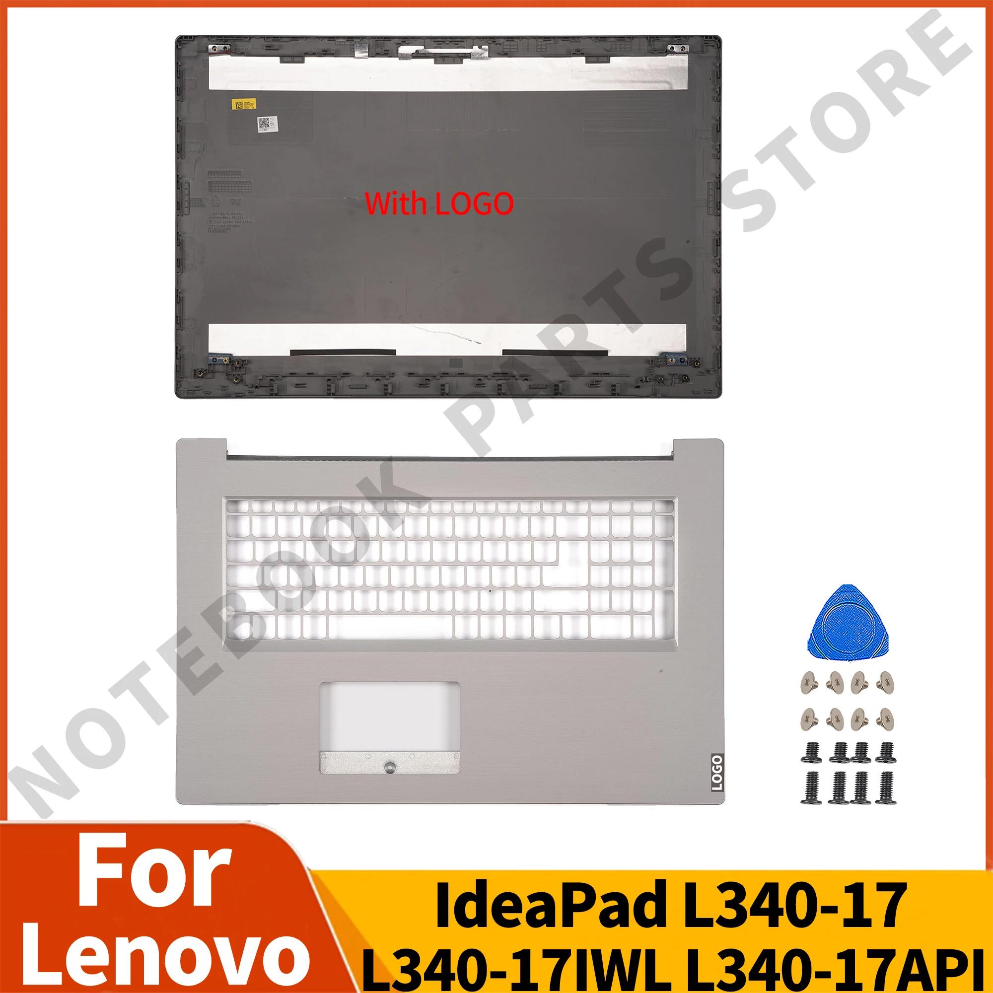 

Оригинальные новые детали для ноутбука Lenovo IdeaPad L340-17 L340-17IWL, задняя крышка для ЖК-экрана/Подставка для рук/Нижняя крышка FG740, серебристый