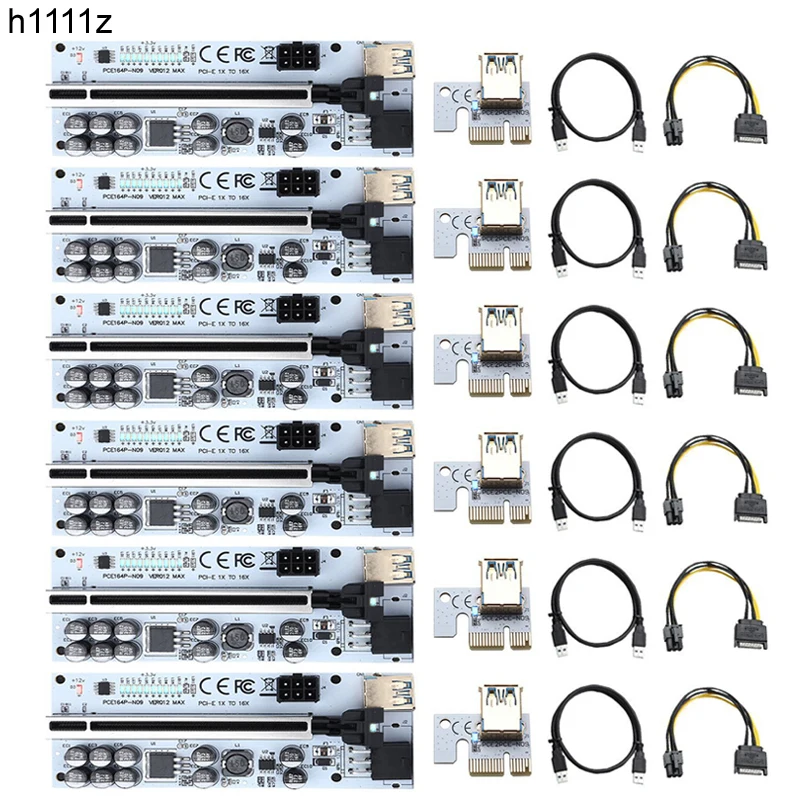 6 шт. Райзер VER012 PCIE PCI Express X16 экспресс-Кабель USB 3 0 VER012MAX для графического процессора