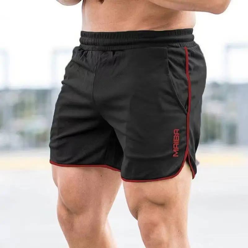 Men Fitness Bodybuilding Shorts Summer Gym Workout Breathable Mesh Quick Dry Sportswear sports shorts