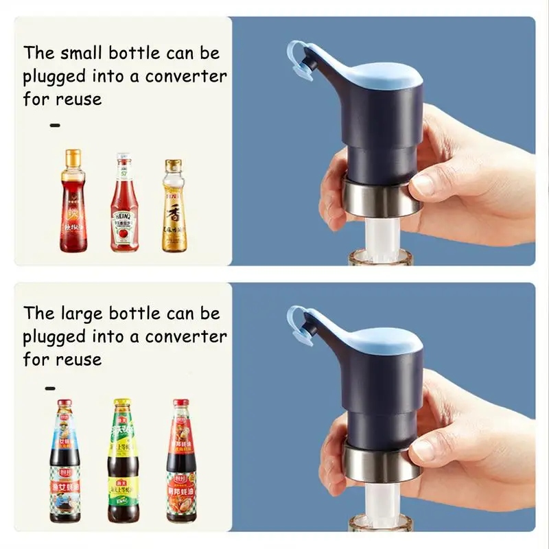 Sauce Pump Dispenser Ketchup Bottle Condiment Bottles Pump Dispenser With Pressure Nozzle Head Push-Type