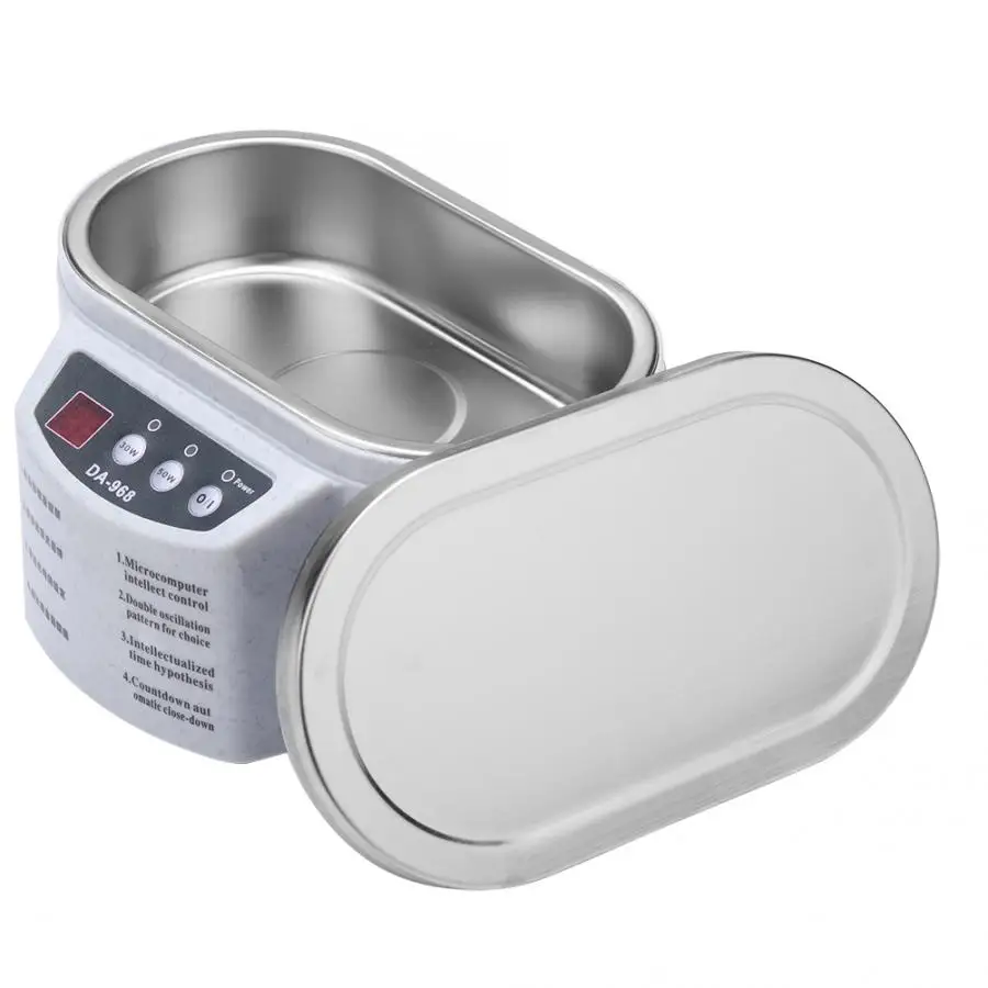 600ml Ultrasonic Cleaner Jewelry Watch Glasses Pcb Washer Ultrasonic