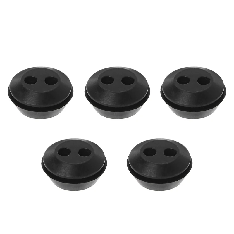P82D Brush Cutter Grass Trimmer Fuel Oil Pipe Hose Washer Grommet With 2 Holes 5Pcs brush cutter parts strimmer trimmer parts grass trimmer accessory petrol fuel pipe