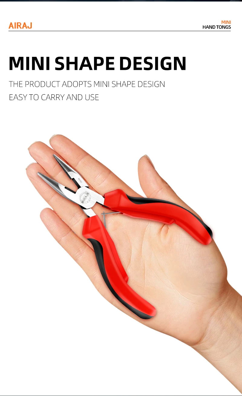 Description Picture 6 of itemAIRAJ 4.5 Inch , Multifunctional Pliers Top Cutting Curved Mouth Oblique Mouth Pointed Wire Pliers Industrial Grade Manual Tool