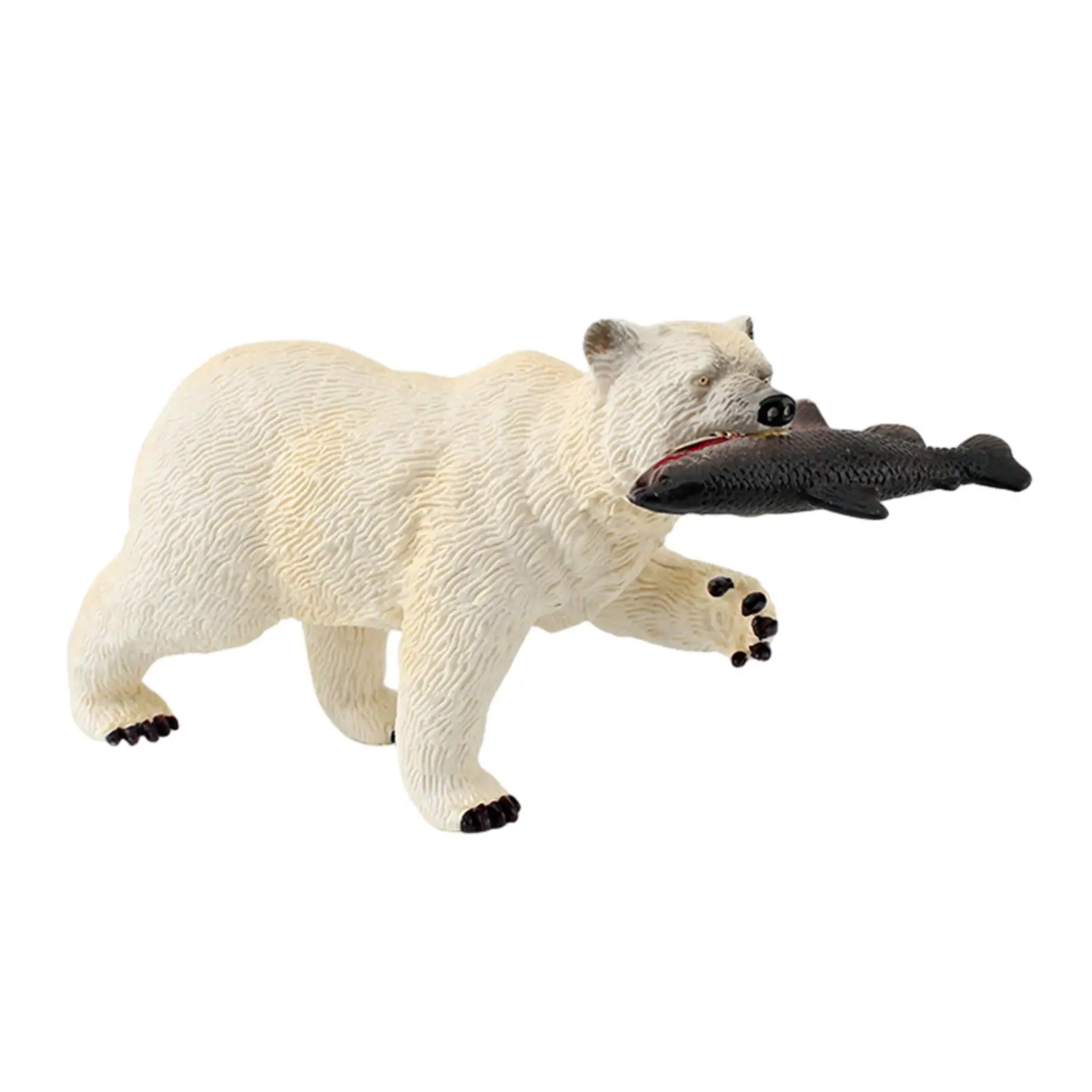 

White Bear Model Miniature Realistic Animals Playset for Cognitive Toy Cake Toppers Photo Props Theme Party Desktop Ornament