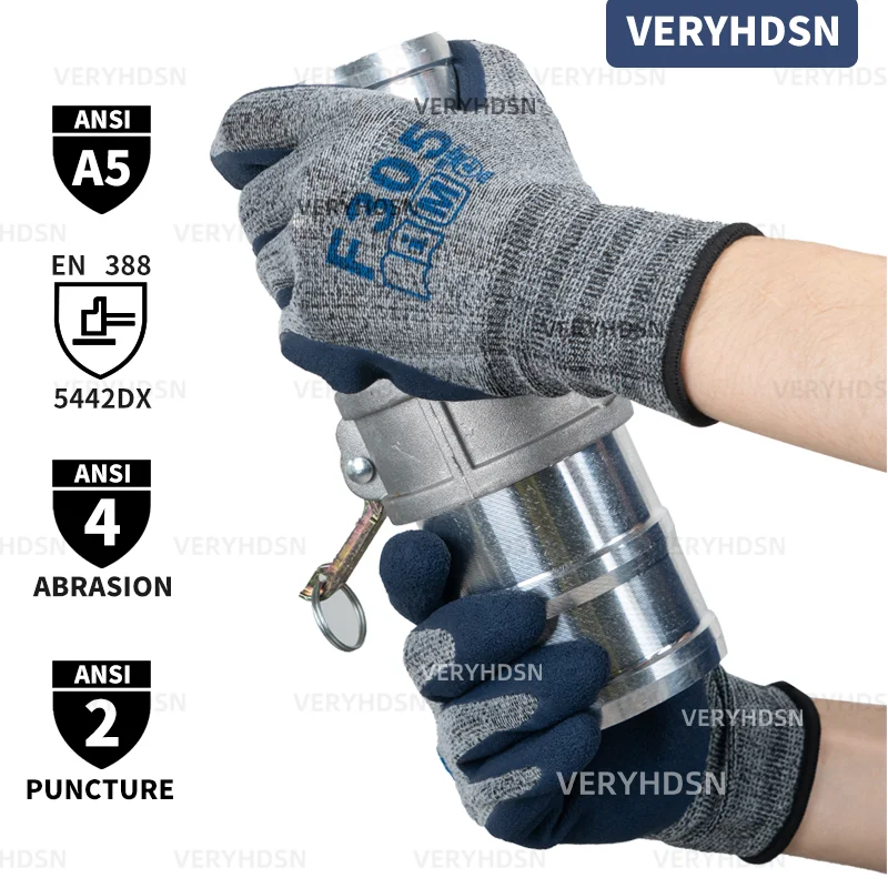 3Pairs Safety Work Gloves For Men&Women High Dexterity Multi-Purpose Firm Non-Slip Grip Cut-Resistant Nitrile Foam Coated anti cut gloves work gloves cut resistant gloves nitrile gloves protective gloves