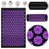 Acupressure Mat and Pillow Set Massage Cushion For Fitness Exercise Yoga Pilates Foot Back Body Relaxtion Spike Mat Set with Bag