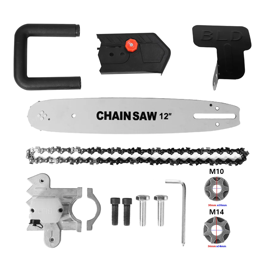 12inch M10/M14 Angle grinder to electric chainsaw