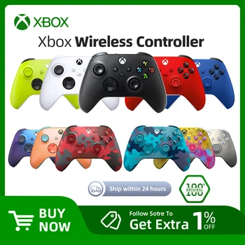 Microsoft Xbox Black White Wireless Controller GamePad per Xbox Series X S Xbox One accessori per Controller originali Fire Vapor